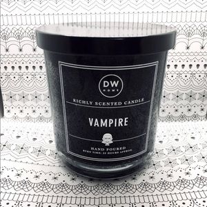 Halloween Vampire Black Glitter One Wick Candle